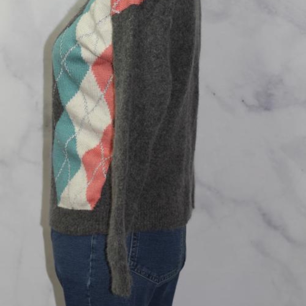 Multi-Color Patterned Lambswool Sweater Suburban - image 5